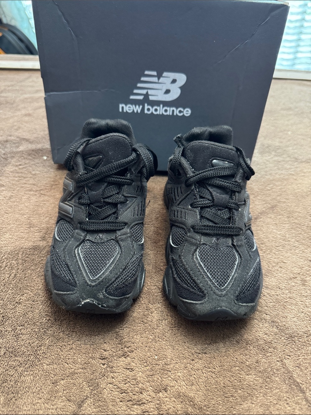 New Balance Kids Black Athletic Lace-Up Sneakers